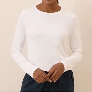 Pact Women's Organic Cotton Luxe Stretch Jersey Slim Long Sleeve Tee
